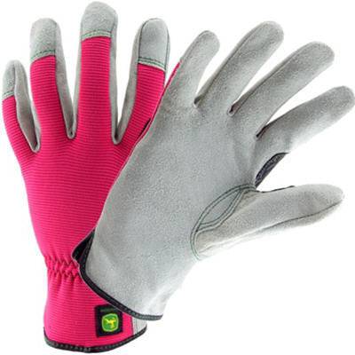 Ladies Cowhide Glove Spandex Back - mygreentoy.com